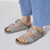Arizona Big Buckle Nubuck Leather Dove Gray