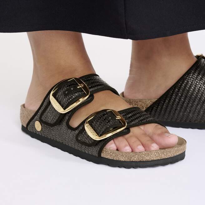 Arizona Big Buckle Textile Raffia Black Arizona Big Buckle Textile Raffia Black