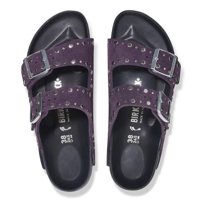 Arizona Rivets Suede Leather Acai Arizona Rivets Suede Leather Acai