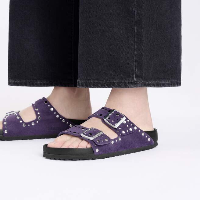 Arizona Rivets Suede Leather Acai Arizona Rivets Suede Leather Acai