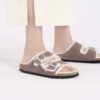 Arizona Shearling Suede Leather-Shearling Faded Purple