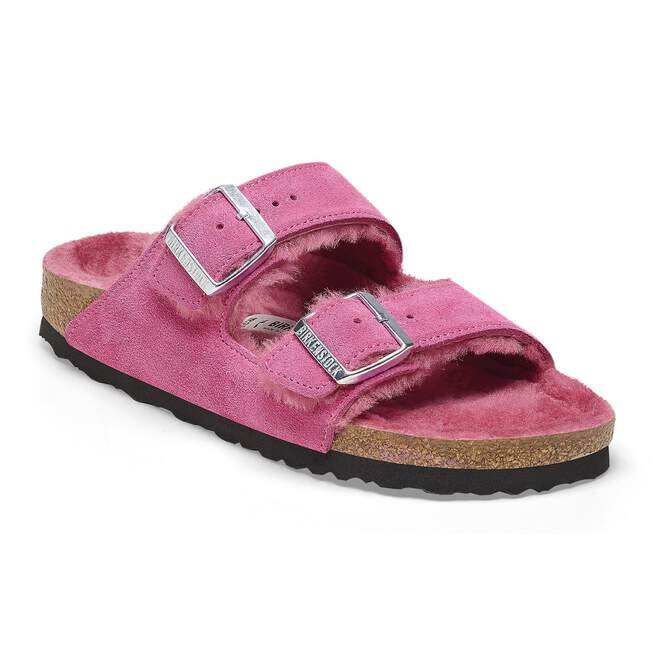 Arizona Shearling Suede Leather-Shearling Fuchsia Tulip Arizona Shearling Suede Leather-Shearling Fuchsia Tulip