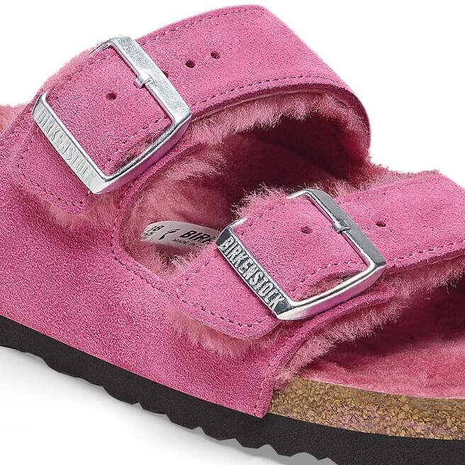 Arizona Shearling Suede Leather-Shearling Fuchsia Tulip Arizona Shearling Suede Leather-Shearling Fuchsia Tulip