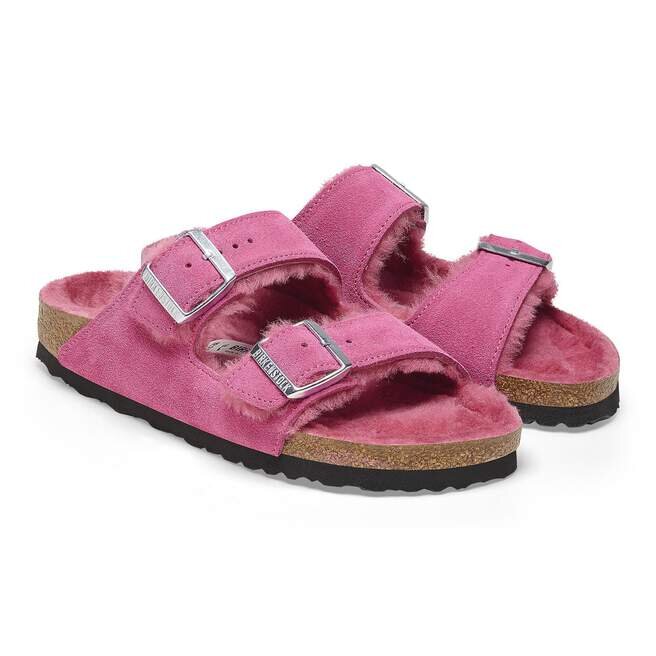 Arizona Shearling Suede Leather-Shearling Fuchsia Tulip Arizona Shearling Suede Leather-Shearling Fuchsia Tulip