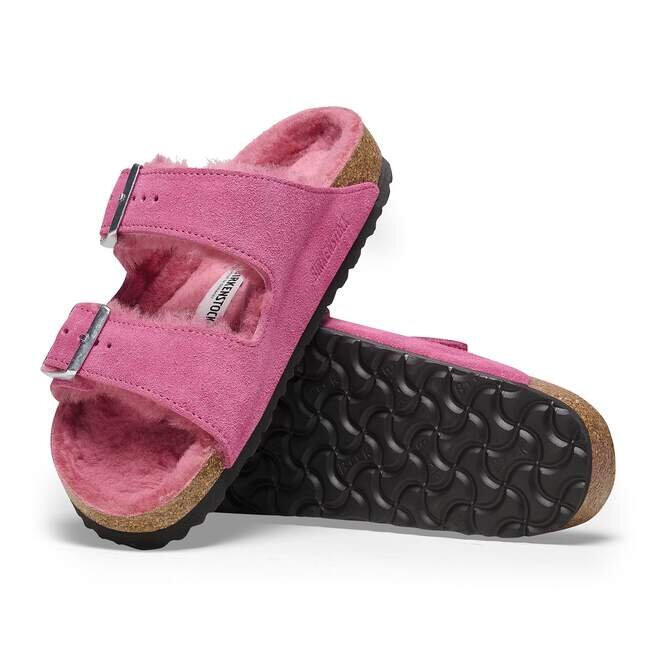 Arizona Shearling Suede Leather-Shearling Fuchsia Tulip Arizona Shearling Suede Leather-Shearling Fuchsia Tulip