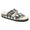 Arizona Shearling Suede Leather-Shearling Plaid White Arizona Shearling Suede Leather-Shearling Plaid White