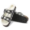 Arizona Shearling Suede Leather-Shearling Plaid White Arizona Shearling Suede Leather-Shearling Plaid White