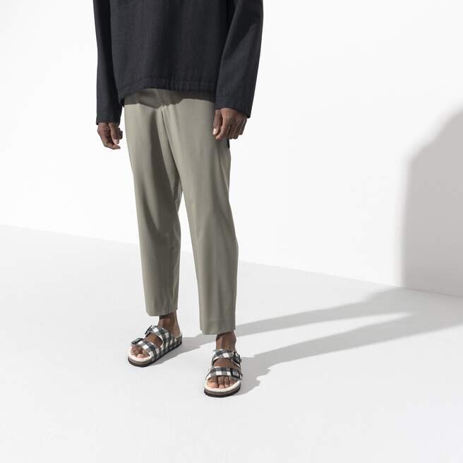 Arizona Shearling Suede Leather-Shearling Plaid White Arizona Shearling Suede Leather-Shearling Plaid White