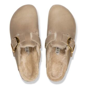 Boston Big Buckle Shearling Naturlig oljet skinn