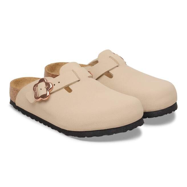 Boston Flower Buckle Kids Birko-Flor Nubuk Boston Flower Buckle Kids Birko-Flor Nubuk