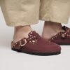Boston Rivet Suede Leather