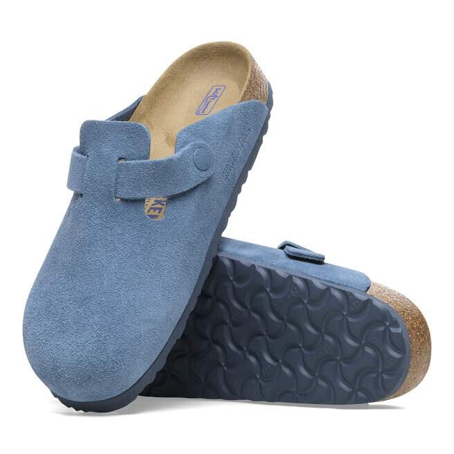 Boston Soft Footbed Suede Leather Elemental Blue Boston Soft Footbed Suede Leather Elemental Blue