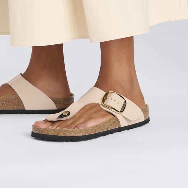 Gizeh Big Buckle naturlig skinnlakk Gizeh Big Buckle naturlig skinnlakk