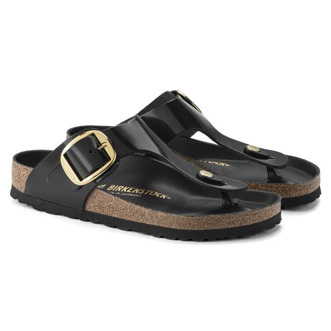 Gizeh Big Buckle naturlig skinnlakk Gizeh Big Buckle naturlig skinnlakk
