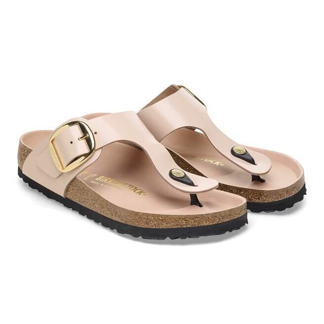 Gizeh Big Buckle naturlig skinnlakk Gizeh Big Buckle naturlig skinnlakk