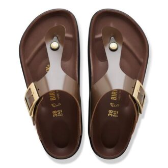 Gizeh Droplet Buckle Naturlæder Lakk