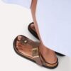 Gizeh Droplet Buckle Naturlæder Lakk Gizeh Droplet Buckle Naturlæder Lakk