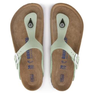 Gizeh Soft Footbed Nubuck-lær Matcha