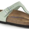 Gizeh Soft Footbed Nubuck-lær Matcha