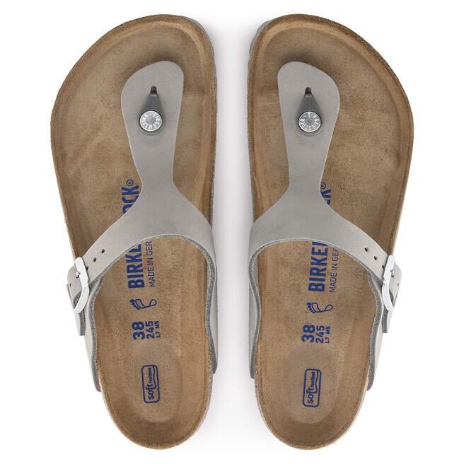 Gizeh Soft Footbed Nubuck Leather Dove Gray Gizeh Soft Footbed Nubuck Leather Dove Gray