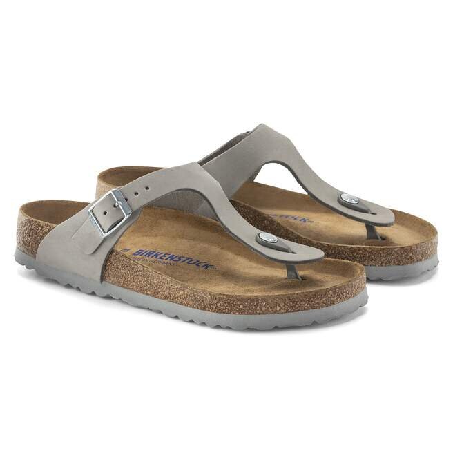 Gizeh Soft Footbed Nubuck Leather Dove Gray Gizeh Soft Footbed Nubuck Leather Dove Gray