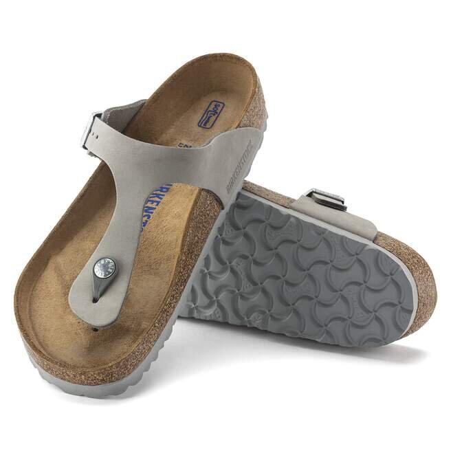 Gizeh Soft Footbed Nubuck Leather Dove Gray Gizeh Soft Footbed Nubuck Leather Dove Gray