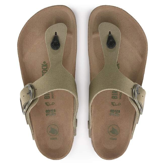 Gizeh Vegan Big Buckle Textile Faded Khaki Gizeh Vegan Big Buckle Textile Faded Khaki