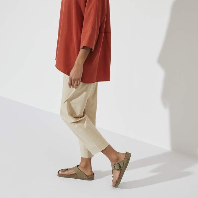 Gizeh Vegan Big Buckle Textile Faded Khaki Gizeh Vegan Big Buckle Textile Faded Khaki