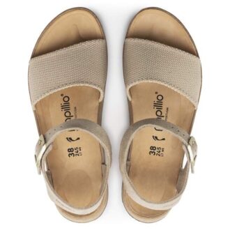 Glenda sandal i semsket skinn og tekstil Glenda sandal i semsket skinn og tekstil