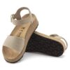 Glenda sandal i semsket skinn og tekstil Glenda sandal i semsket skinn og tekstil