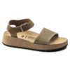 Glenda Suede Leather-Textile Faded Khaki Glenda Suede Leather-Textile Faded Khaki