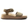 Glenda Suede Leather-Textile Faded Khaki Glenda Suede Leather-Textile Faded Khaki