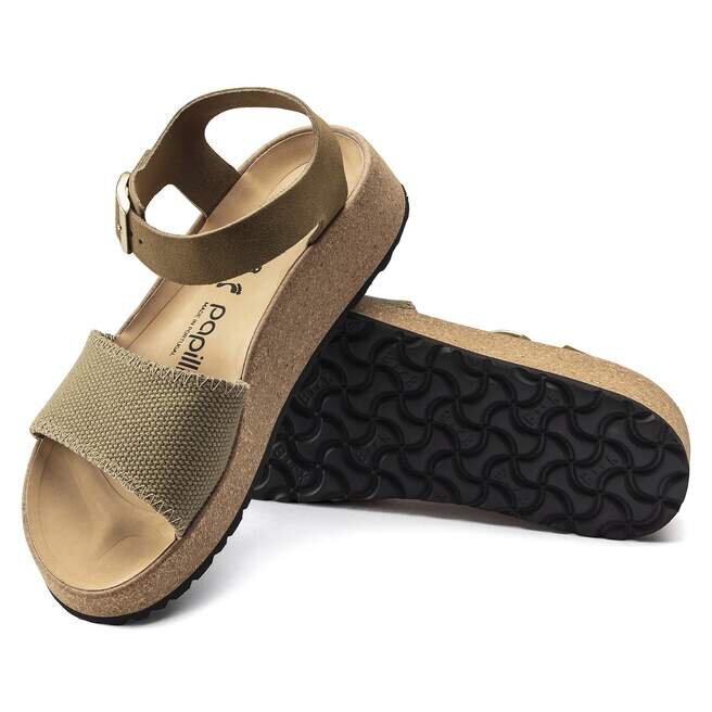 Glenda Suede Leather-Textile Faded Khaki Glenda Suede Leather-Textile Faded Khaki