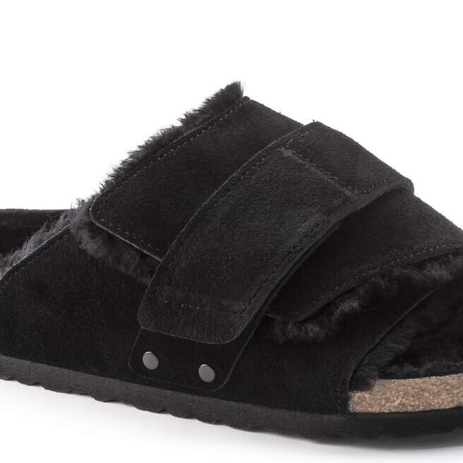 Kyoto Shearling Suede Leather-Shearling Black Kyoto Shearling Suede Leather-Shearling Black