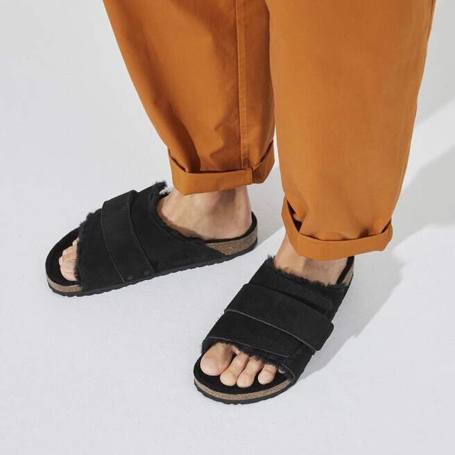 Kyoto Shearling Suede Leather-Shearling Black Kyoto Shearling Suede Leather-Shearling Black