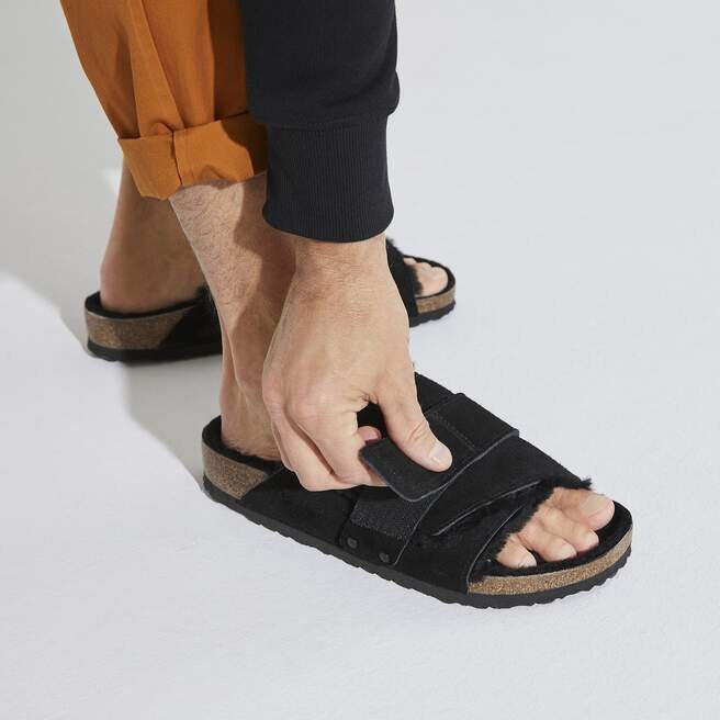 Kyoto Shearling Suede Leather-Shearling Black Kyoto Shearling Suede Leather-Shearling Black