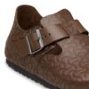 London Single Strap Naturlæder med preg