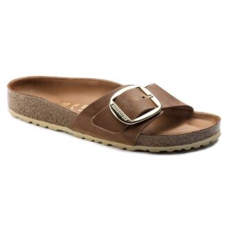 Madrid Big Buckle, naturlig oljet skinn