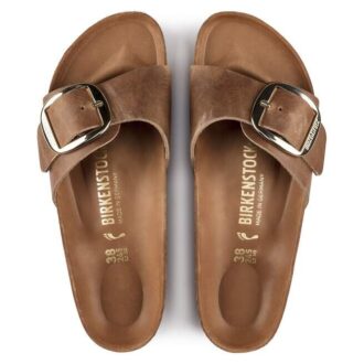 Madrid Big Buckle, naturlig oljet skinn