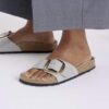 Madrid Big Buckle naturlig skinnlakk