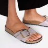Madrid Big Buckle naturlig skinnlakk