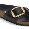 Madrid Big Buckle naturlig skinnlakk