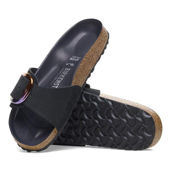 Madrid Big Buckle Nubuck Leather Black Madrid Big Buckle Nubuck Leather Black