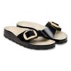 Madrid Big Buckle Pearl naturlig skinnlakk