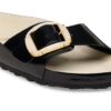 Madrid Big Buckle Pearl naturlig skinnlakk
