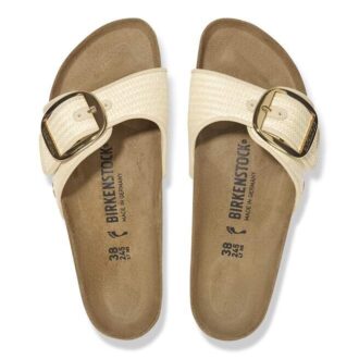 Madrid Big Buckle Raffia Textile