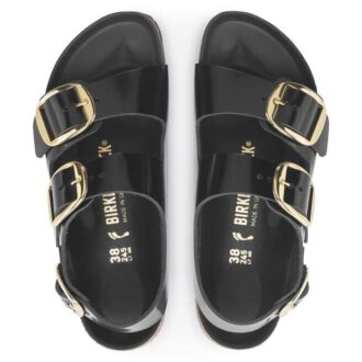 Milano Big Buckle naturlig skinnlakk