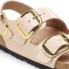 Milano Big Buckle naturlig skinnlakk