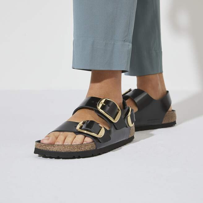 Milano Big Buckle naturlig skinnlakk Milano Big Buckle naturlig skinnlakk