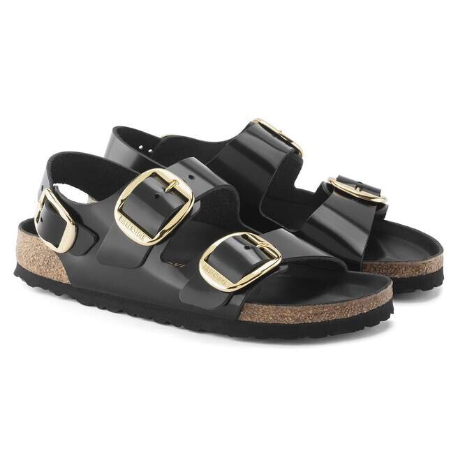 Milano Big Buckle naturlig skinnlakk Milano Big Buckle naturlig skinnlakk